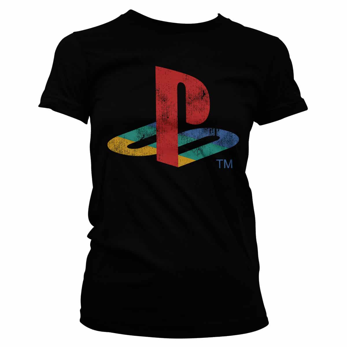 Playstation Distressed Logo Girly Tee