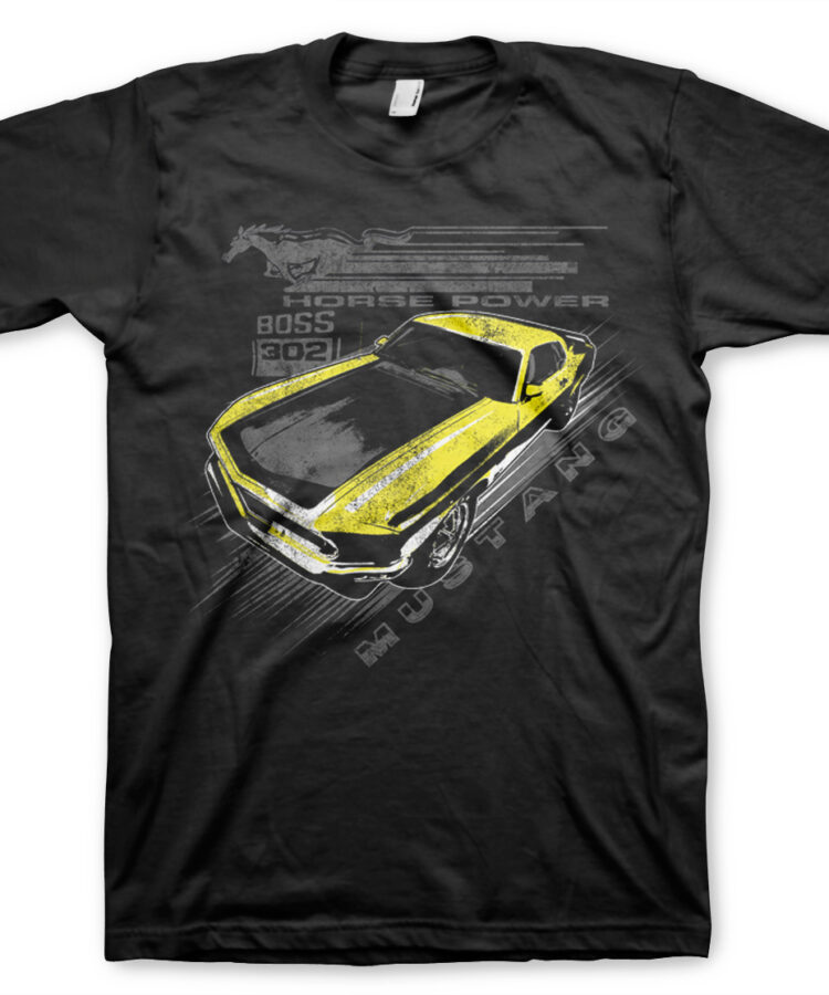 Ford Mustang - Vintage Yellow Boss T-Shirt