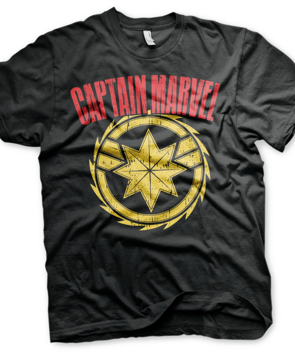 Captain Marvel Distressed Logo T-Shirt