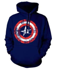 Captain America Distressed Shield Hoodie