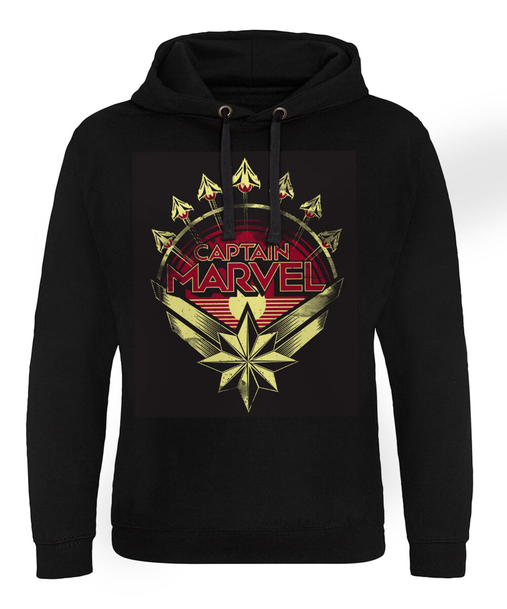 Captain Marvel Distressed Shield Hoodie