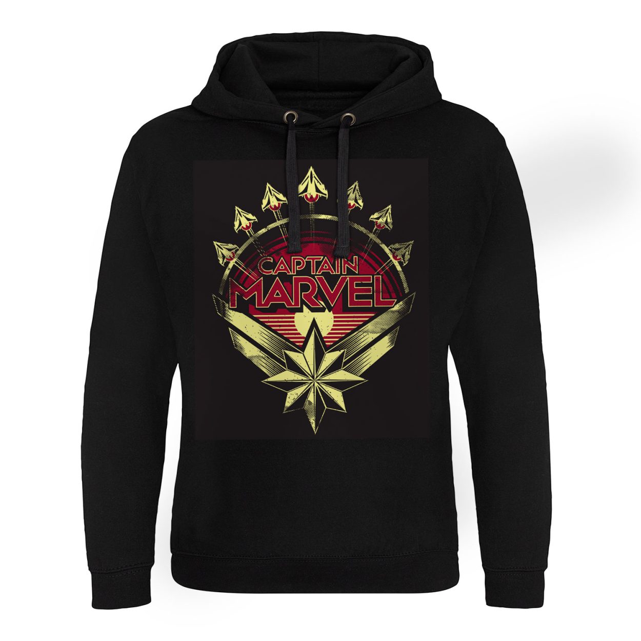 Captain Marvel Distressed Shield Hoodie