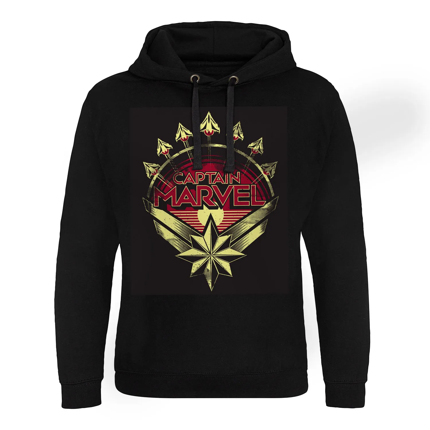 Captain Marvel Distressed Shield Hoodie