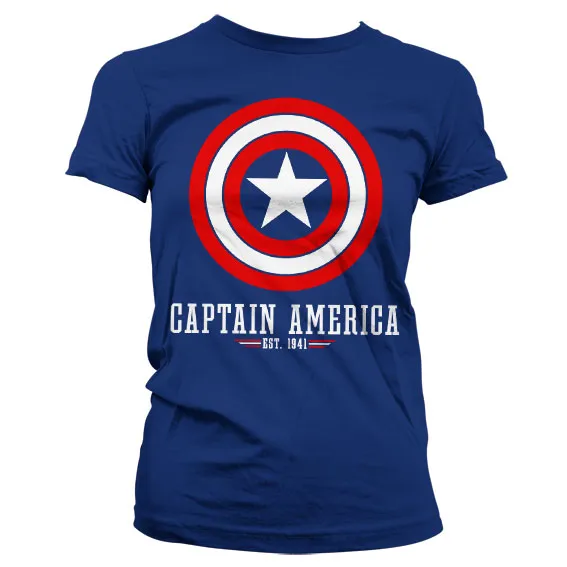 Captain America Logo Girly T-Shirt