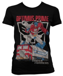 Optimus Prime Distressed Girly T-Shirt