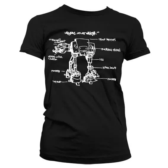 AT-AT Sketch Girly T-Shirt