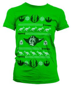 Star Wars Yoda X-Mas Knit Girly T-Shirt