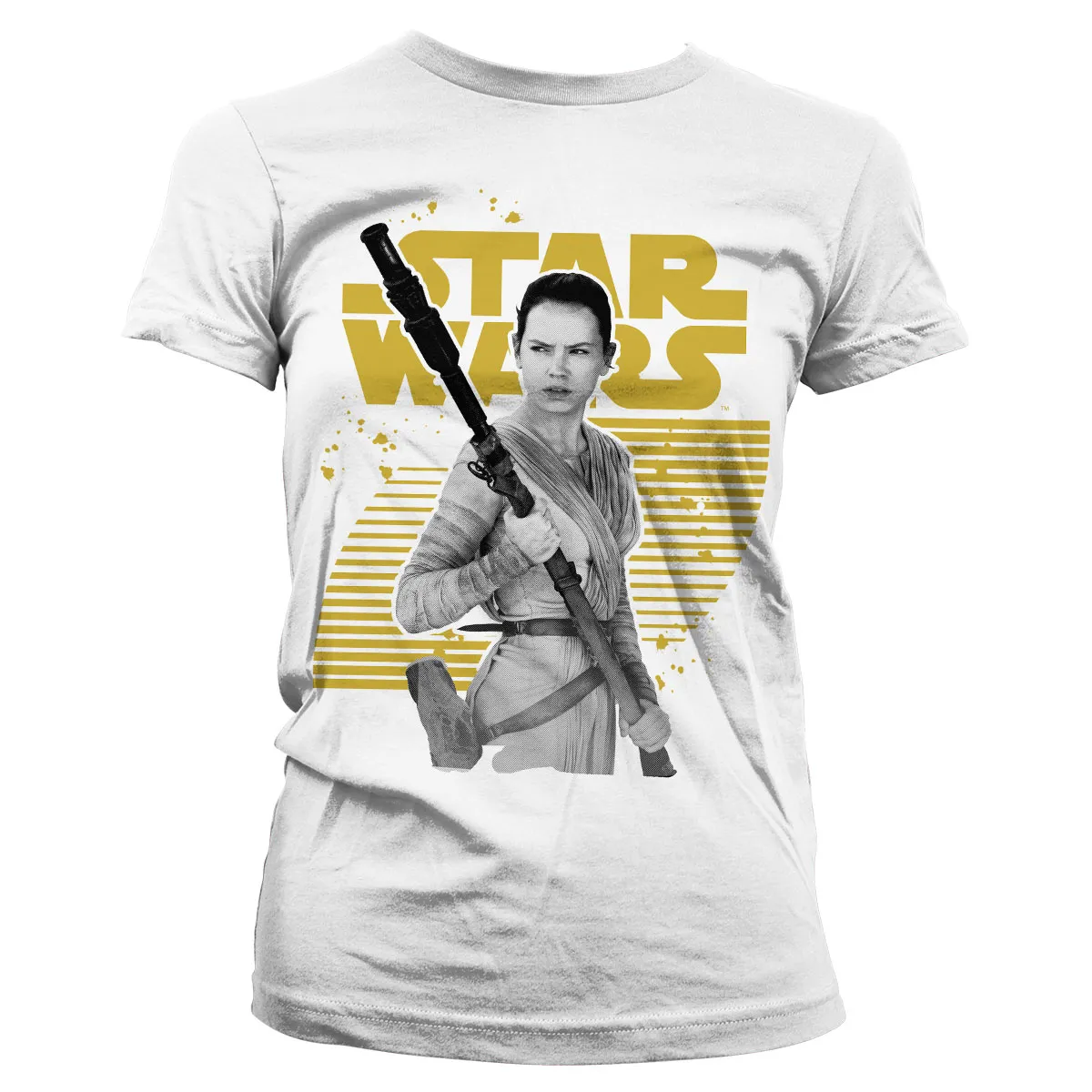 Star Wars Rey Gold Logo Girly Tee