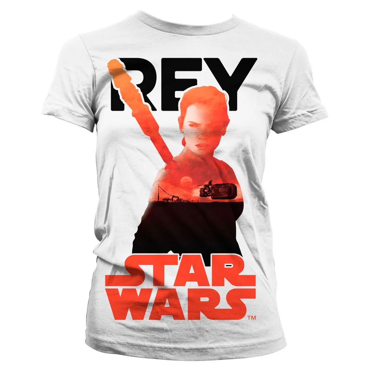 Star Wars Sunset Rey Girly Tee