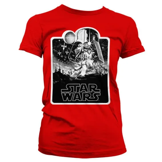 Star Wars Deathstar Poster Girly T-Shirt