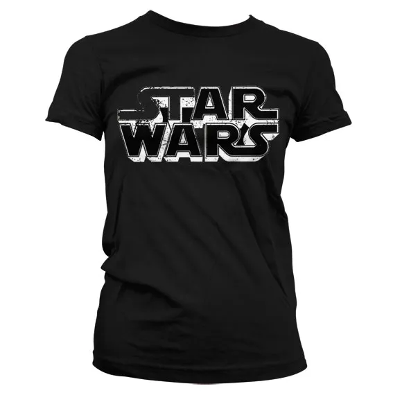 Star Wars Distressed Logo Girly T-Shirt