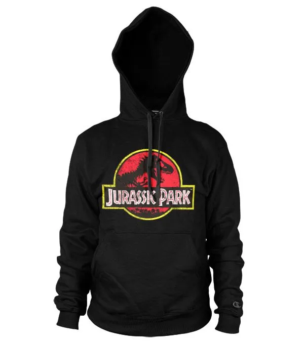 Jurassic Park Distressed Logo Hoodie