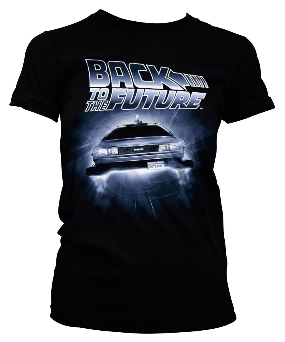 Back To The Future - Flying Delorean Girly Tee