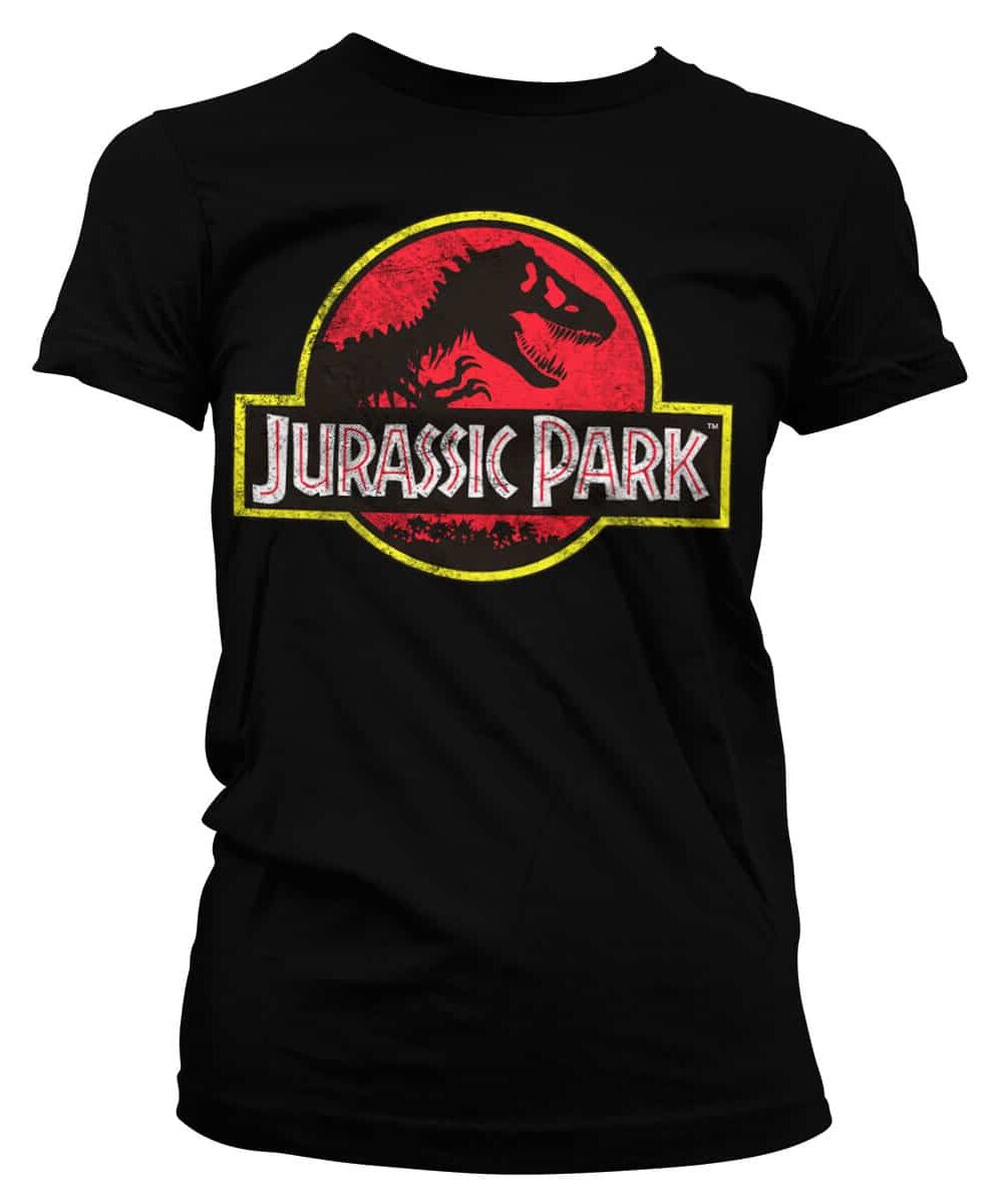Jurassic Park Distressed Logo Girly Tee