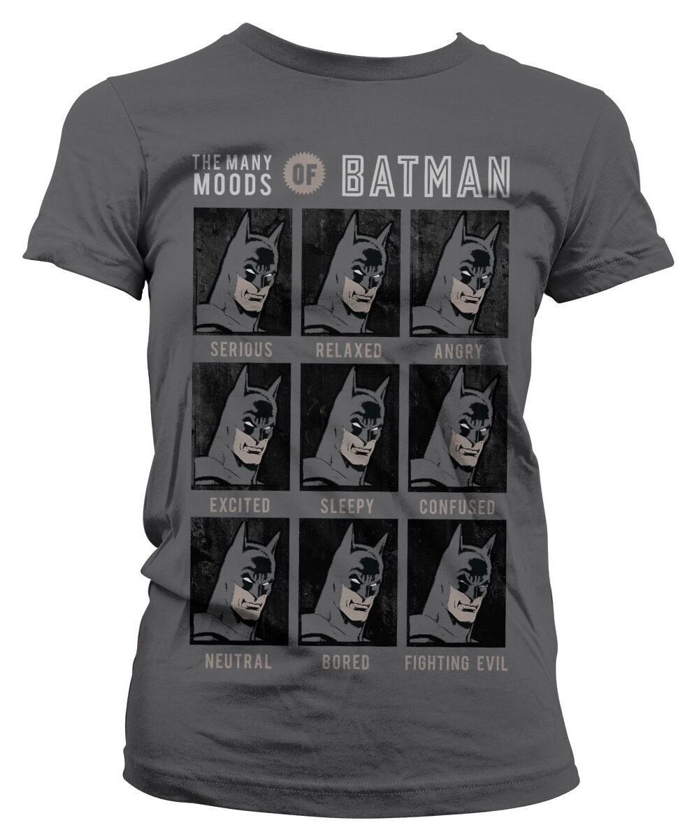 The Many Moods Of Batman Girly Tee