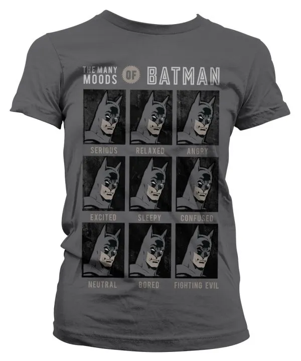 The Many Moods Of Batman Girly Tee